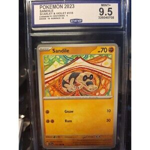 Pokémon 2023 Sandile - Scarlet & Violet - Reverse Holo #115/198  - CCG 9.5